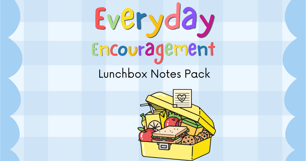 Free Printable Encouraging Lunch Notes To Send With Your Child